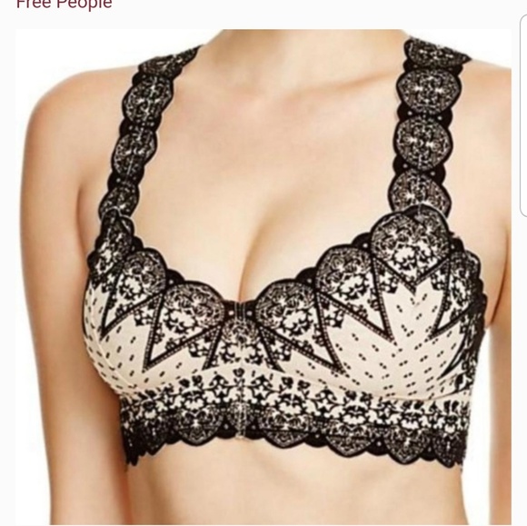 Free People Snowglobe Racerback Velvet Bralette - Picture 6 of 7